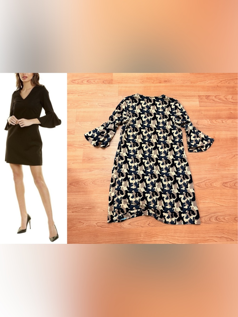 Jude Connally Small Camo Black Lyla Ponte Dress